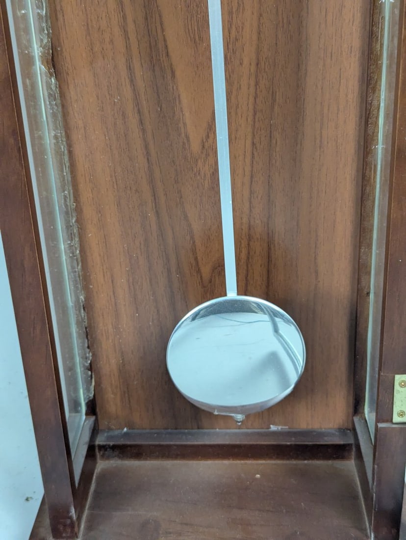 Mid-Century Modernist Regulator-Style Pendulum Clock Minimalist Design Quartz - 3