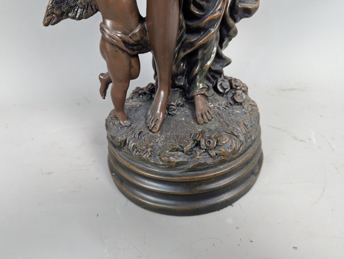 Design Toscano Flora Figural Pendulum Clock Neoclassical Art Nouveau Home Decor - 6