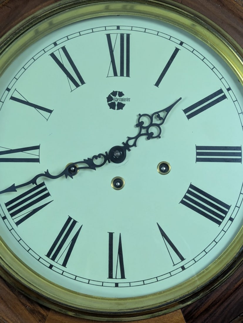 Westminster Carved Wood Regulator Wall Clock Decorative Timepiece with Pendulum - 2