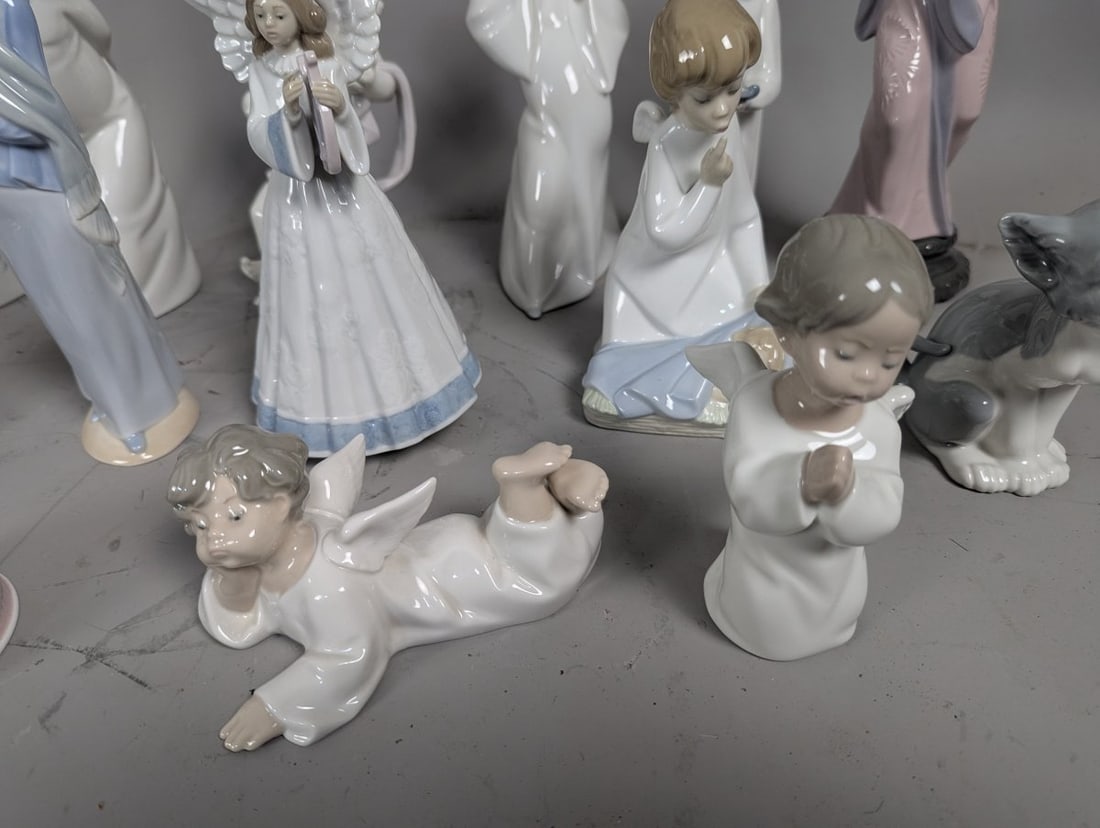 LladrÃ³ Porcelain Figurine Collection 15 Pieces Including Angels and Religious Figures - 3