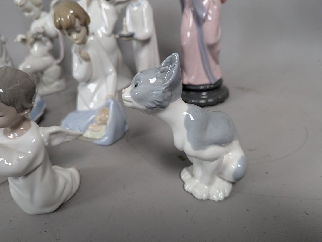 LladrÃ³ Porcelain Figurine Collection 15 Pieces Including Angels and Religious Figures - 4