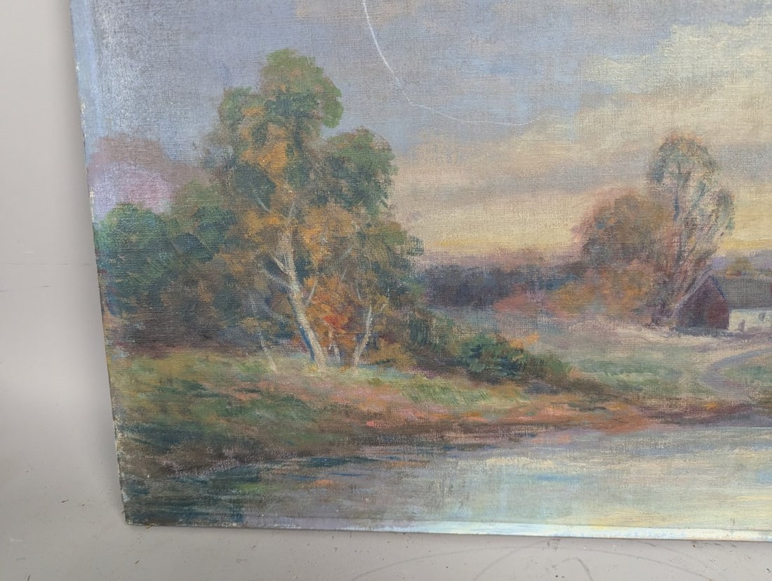 Charles Orville Engel Impressionist Landscape Oil Painting Rare Find - 3