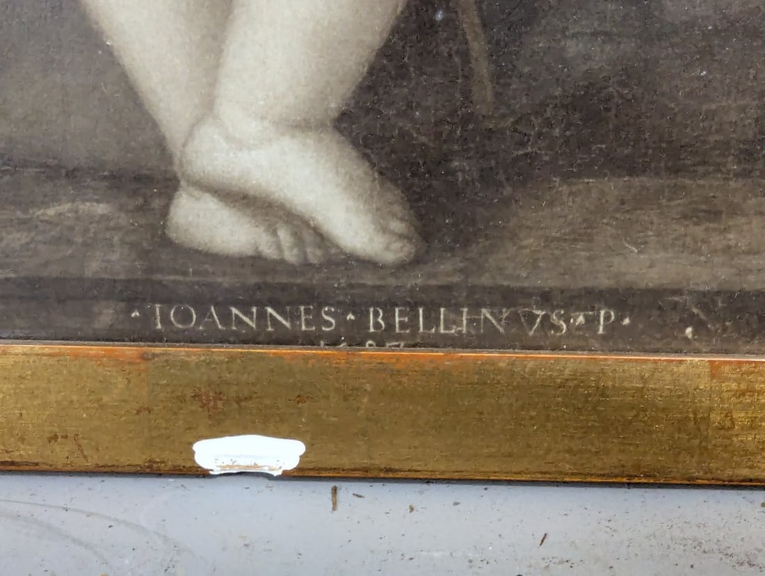 Framed Carbon Print after Giovanni Bellini Madonna degli Alberetti Antique Reproduction - 9