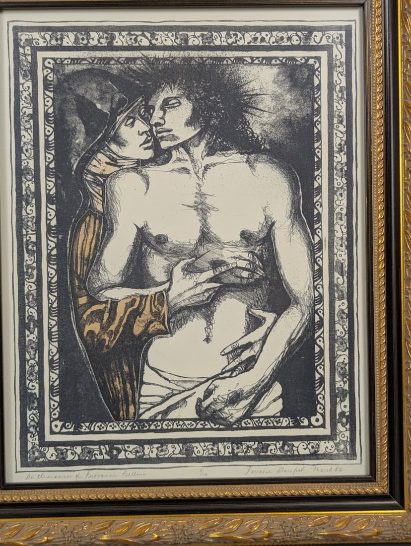 Lorraine Slampah Limited Edition Print In the Manner of Giovanni Bellini Framed Artwork - 2