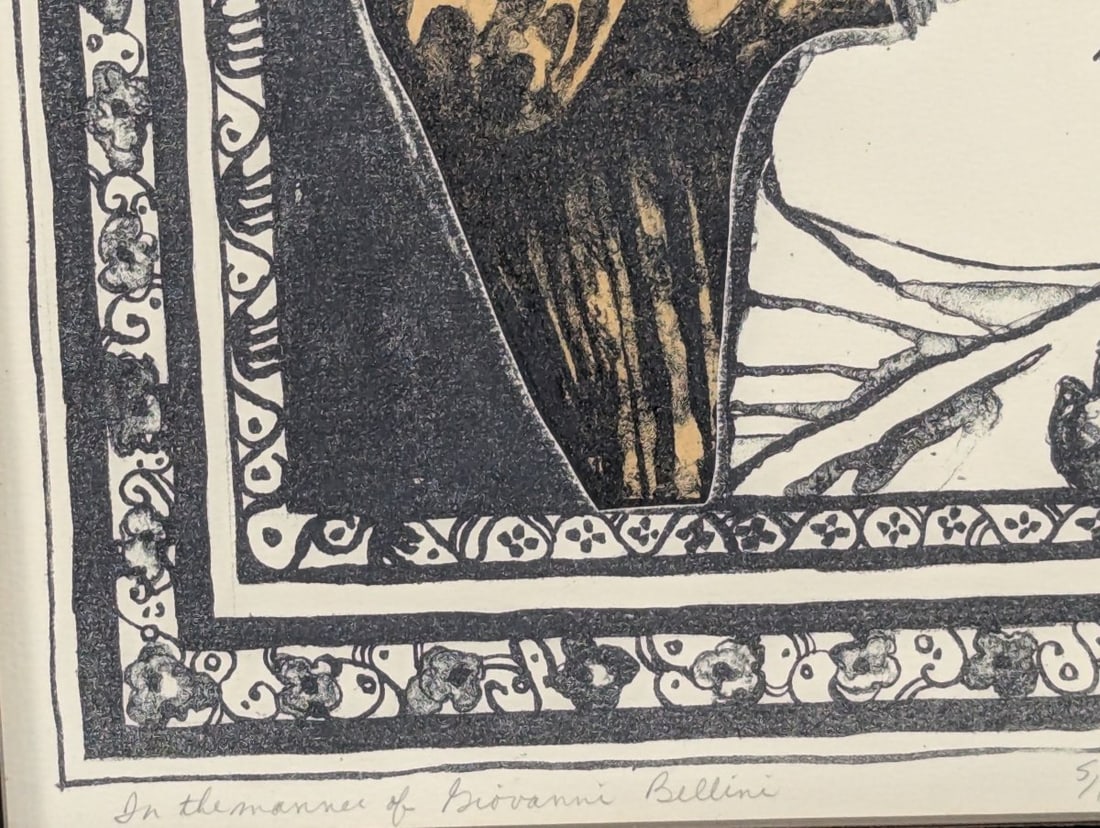 Lorraine Slampah Limited Edition Print In the Manner of Giovanni Bellini Framed Artwork - 9