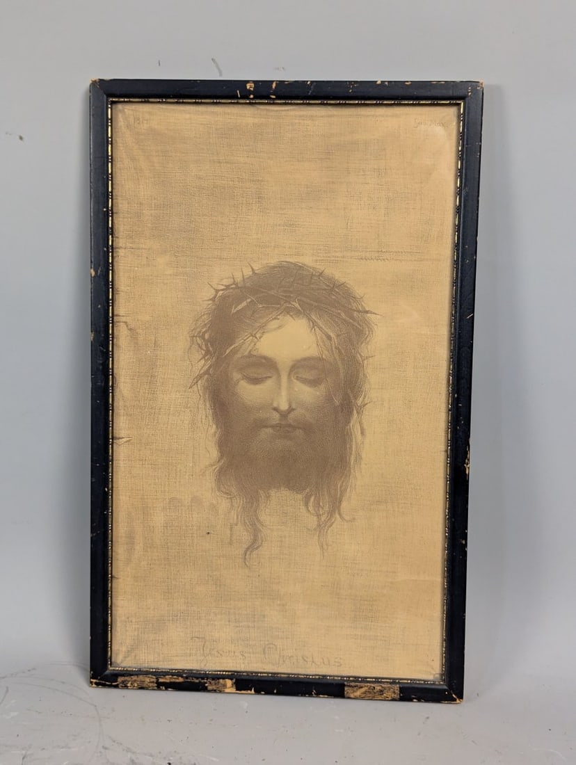 Framed Print of Jesus Christus by Gabriel von Max 1874 Optical Illusion Artwork (1 of 9)
