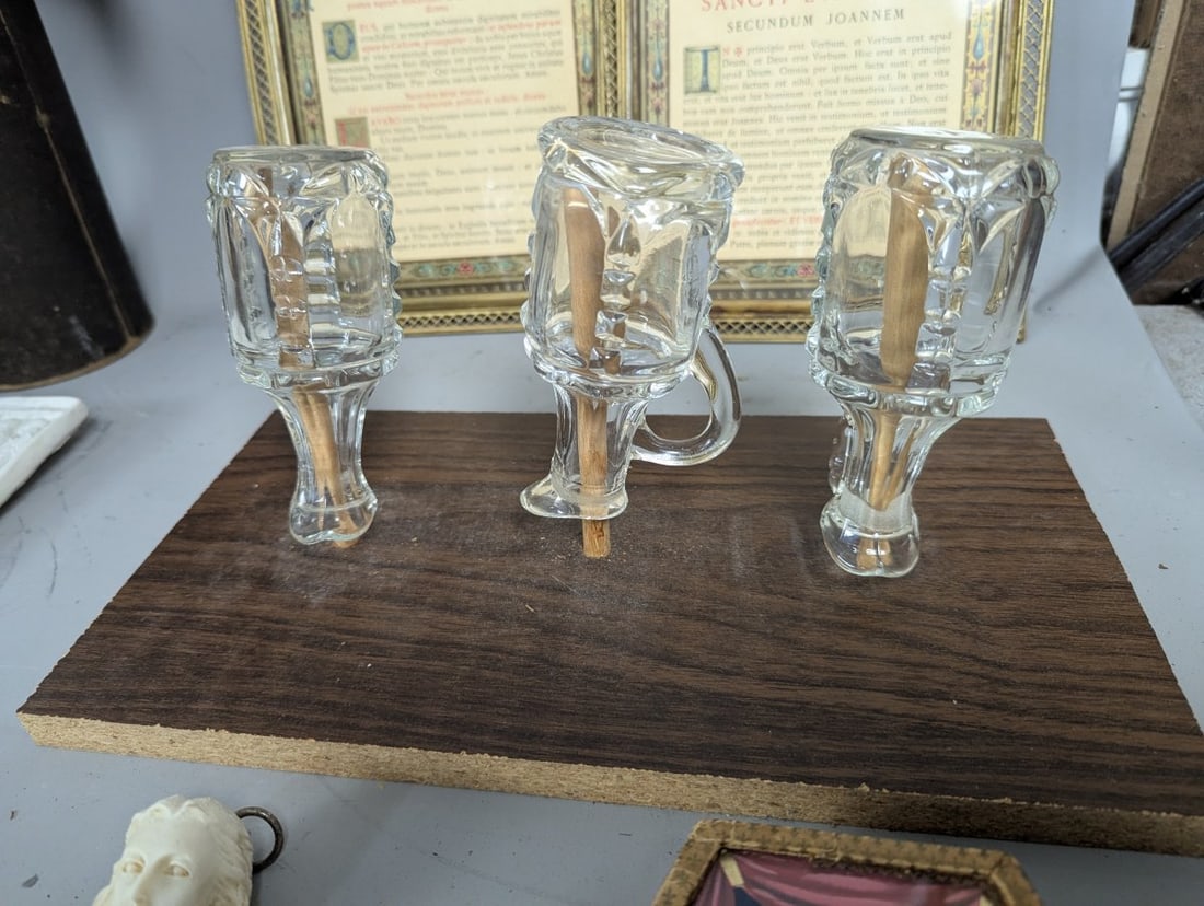 Antique Traveling Chalice Case Unique Design Collectible Religious Artifact - 12