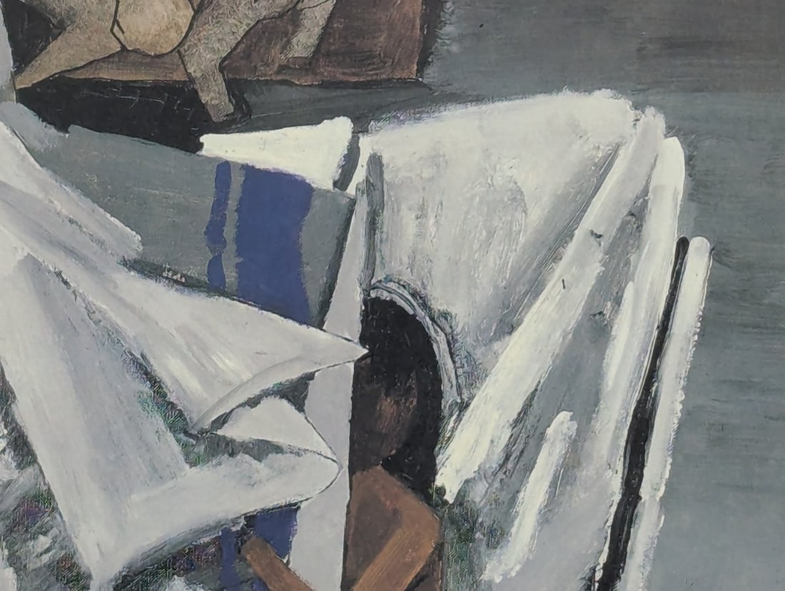 M.F. Husain Mother Teresa Signed Serigraph Framed Art Print Collectible - 5