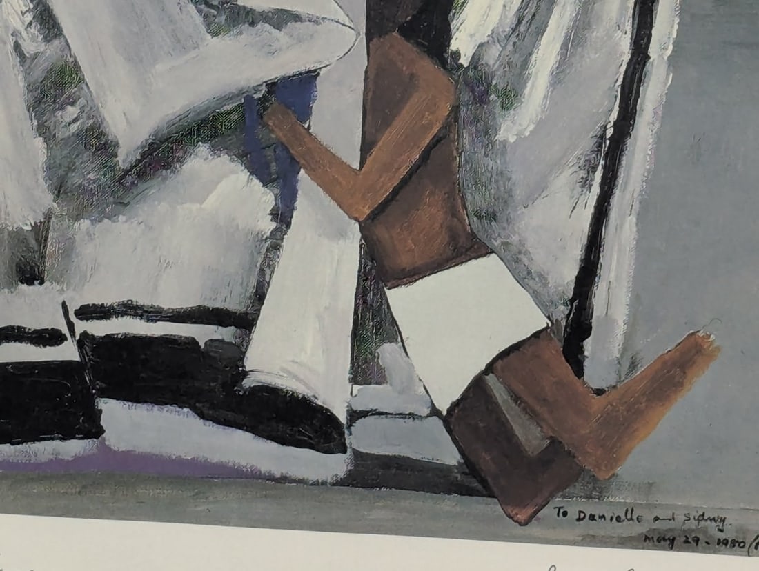 M.F. Husain Mother Teresa Signed Serigraph Framed Art Print Collectible - 6