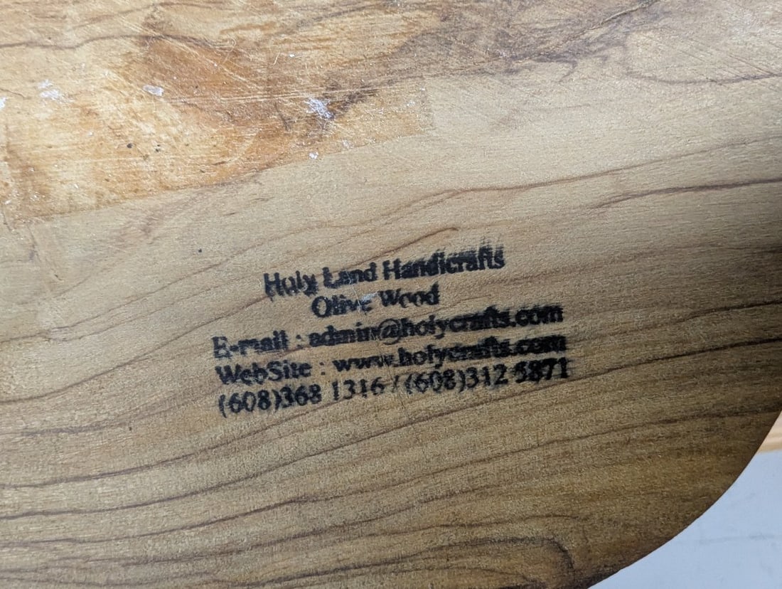Hand-Carved Olive Wood Christian Figures Collection from the Holy Land with Large Cross - 13