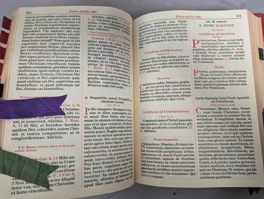 Missale Romanum 1962 Edition Benziger Brothers Altar Missal Traditional Latin Mass - 5