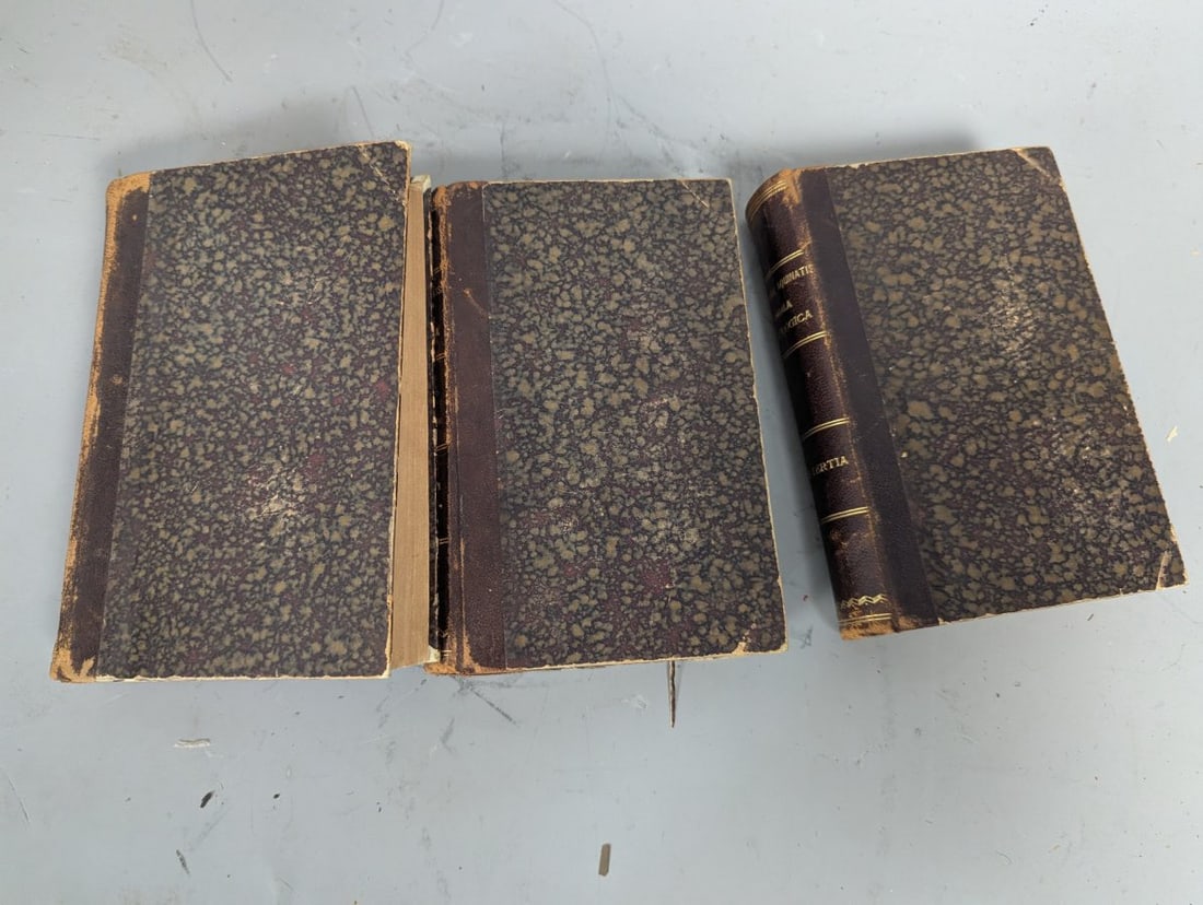 St Thomas Aquinas Summa Theologica Leather Bound Volumes Incomplete Set 1894 - 2