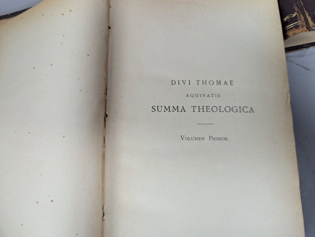 St Thomas Aquinas Summa Theologica Leather Bound Volumes Incomplete Set 1894 - 3