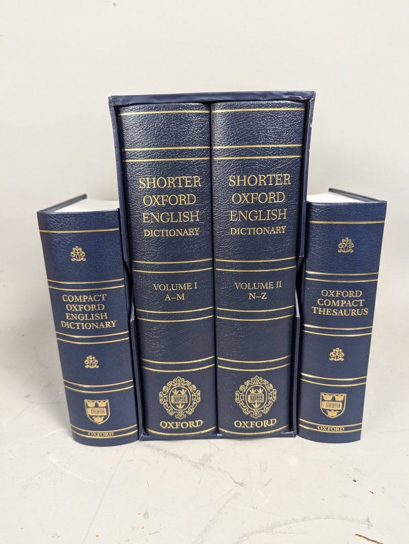 Shorter Oxford English Dictionary Sixth Edition Deluxe 4-Volume Boxed Set: **Important** Please read below description on how to avoid high shipping costs. Presenting a remarkable 4-volume deluxe boxed set of the Shorter Oxford English Dictionary, Sixth Edition, published