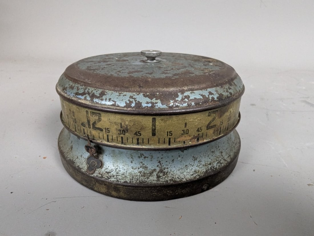 Antique New Haven Tape Measure Mystery Clock Art Deco Design for Restoration: **Important** Please read below description on how to avoid high shipping costs. Discover this intriguing antique tape measure mystery clock by New Haven, measuring 2 1/2 x 5 inches. Currently not