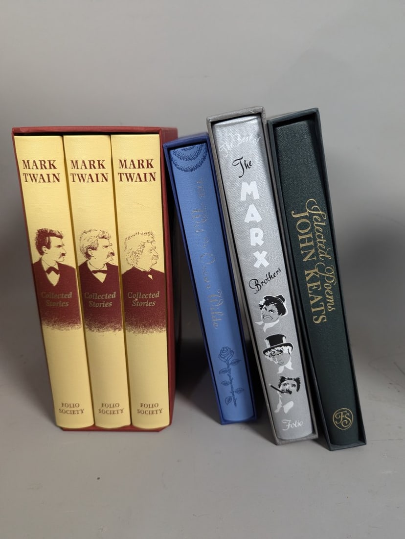 Folio Society Book Collection Mark Twain Oscar Wilde Marx Brothers John Keats: **Important** Please read below description on how to avoid high shipping costs. Discover this exceptional collection of four distinct publications from The Folio Society, a renowned publisher known f