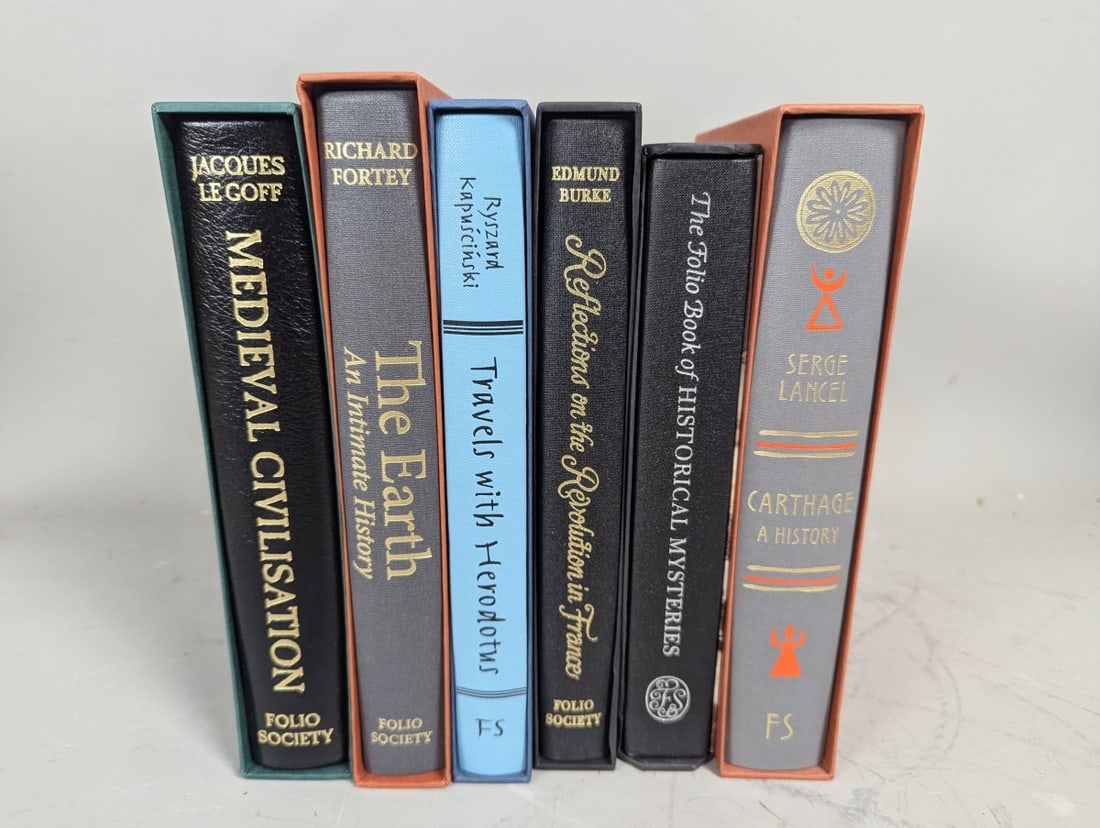 Folio Society Collection of Historical Non-Fiction Books with Slipcases: **Important** Please read below description on how to avoid high shipping costs. Explore this curated collection of six impressive non-fiction titles published by The Folio Society. Each book features