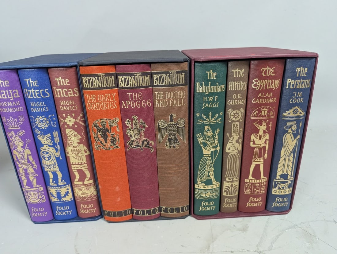 Folio Society Historical Book Sets Empires of Latin America Byzantium Near East Collection: **Important** Please read below description on how to avoid high shipping costs. This auction features a remarkable collection of three distinct, multi-volume, slipcased book sets from The Folio Socie