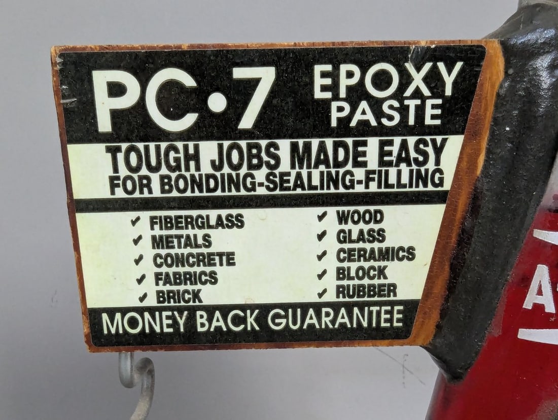 Vintage PC-7 Epoxy Paste Folk Art Store Display Unique Allentown Advertising Piece - 2