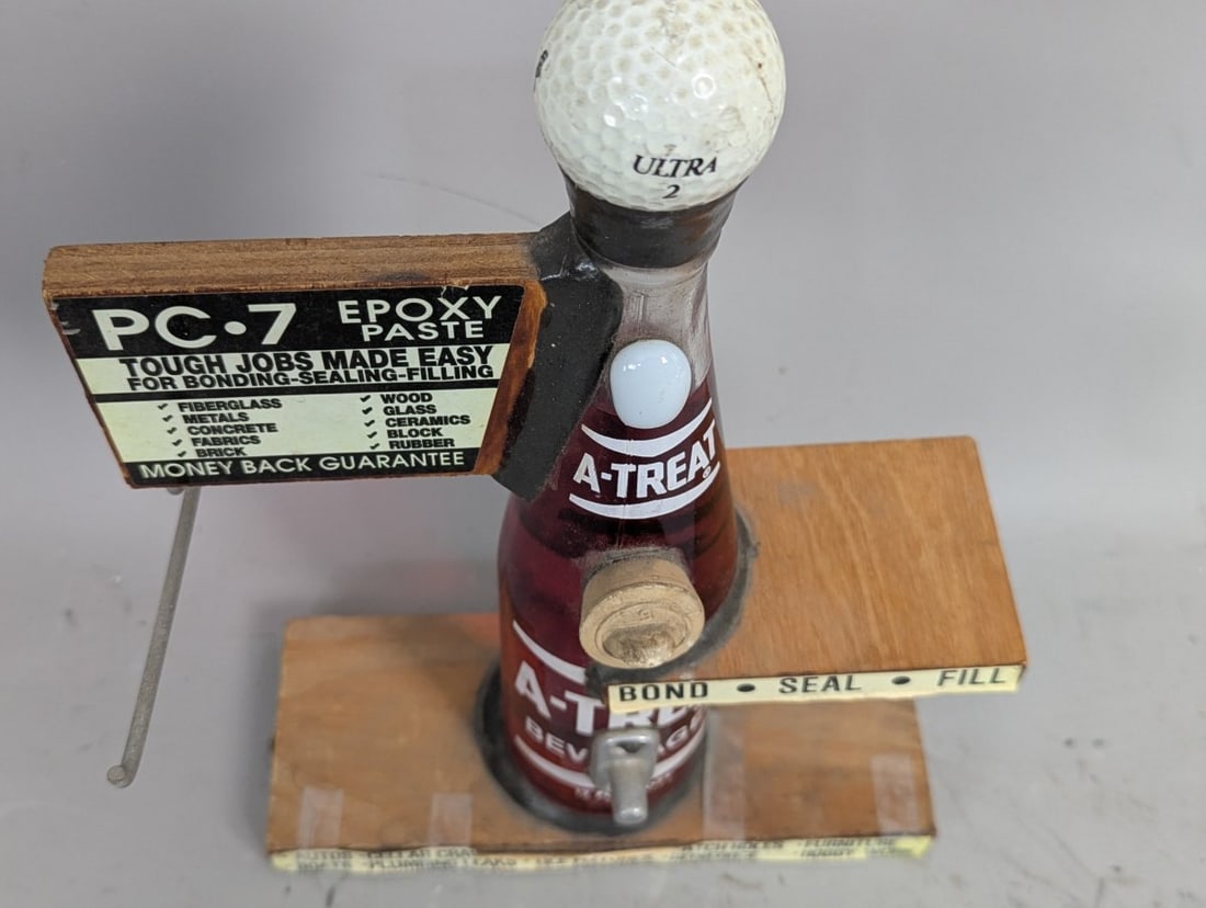 Vintage PC-7 Epoxy Paste Folk Art Store Display Unique Allentown Advertising Piece - 3