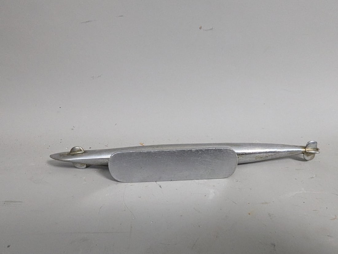 Vintage Art Deco Style Cast Metal Submarine Paperweight Collectible Nautical Decor - 5