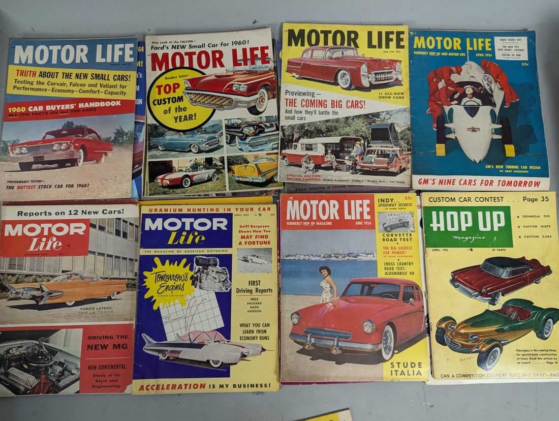 Lot of 50 Assorted Vintage Automotive Magazines including Hot Rod Motor Trend & More - 3