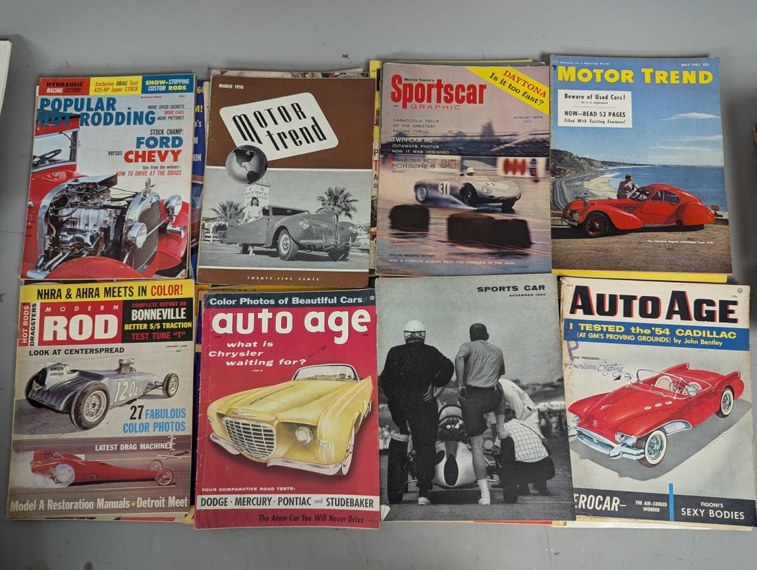 Lot of 50 Assorted Vintage Automotive Magazines including Hot Rod Motor Trend & More - 5