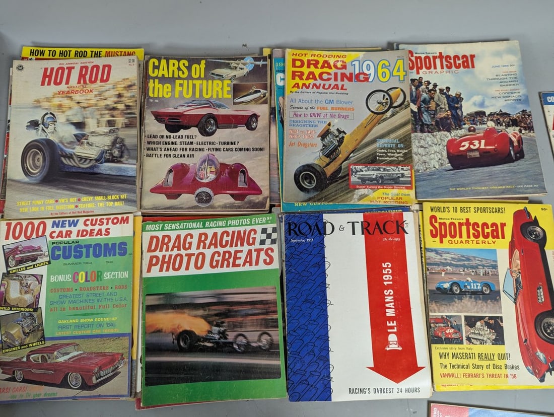 Lot of 50 Assorted Vintage Automotive Magazines including Hot Rod Motor Trend & More - 7