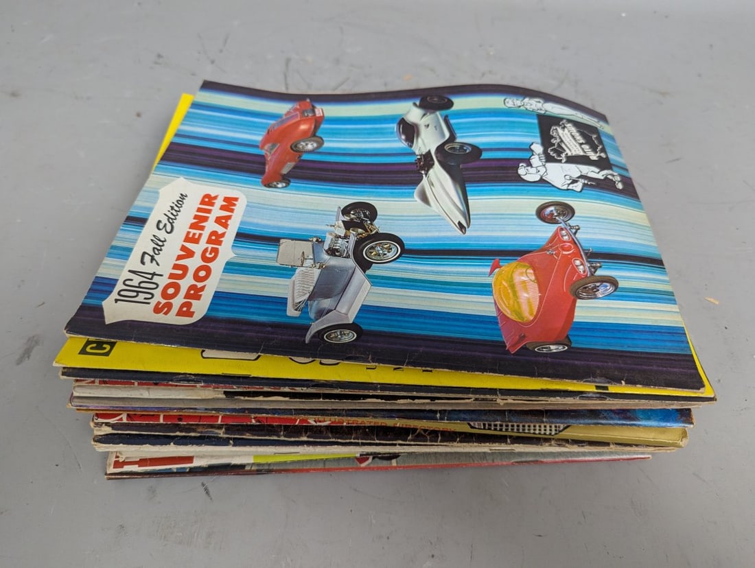 Lot of 12 Vintage American Car Show Souvenir Programs by Jim Rathmann and George Barris: **Important** Please read below description on how to avoid high shipping costs. Dive into American automotive history with this lot of 12 vintage car show souvenir programs from 1949 to 1972. This re