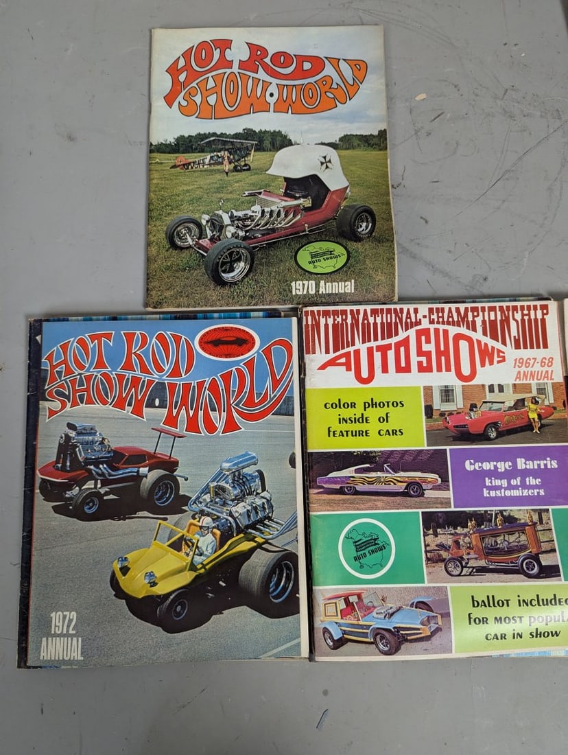 Lot of 12 Vintage American Car Show Souvenir Programs by Jim Rathmann and George Barris - 4