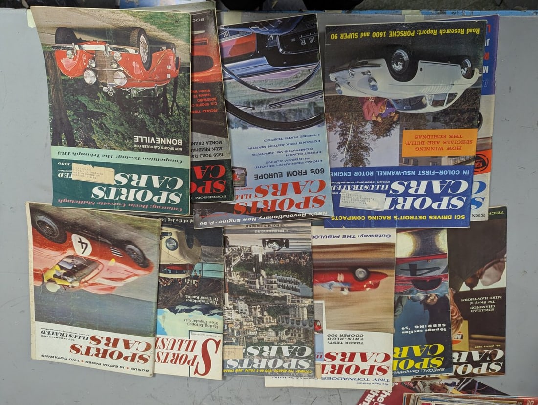 Vintage Collection of 54 Magazines Car Craft Sports Cars Illustrated 1950s-1970s - 2