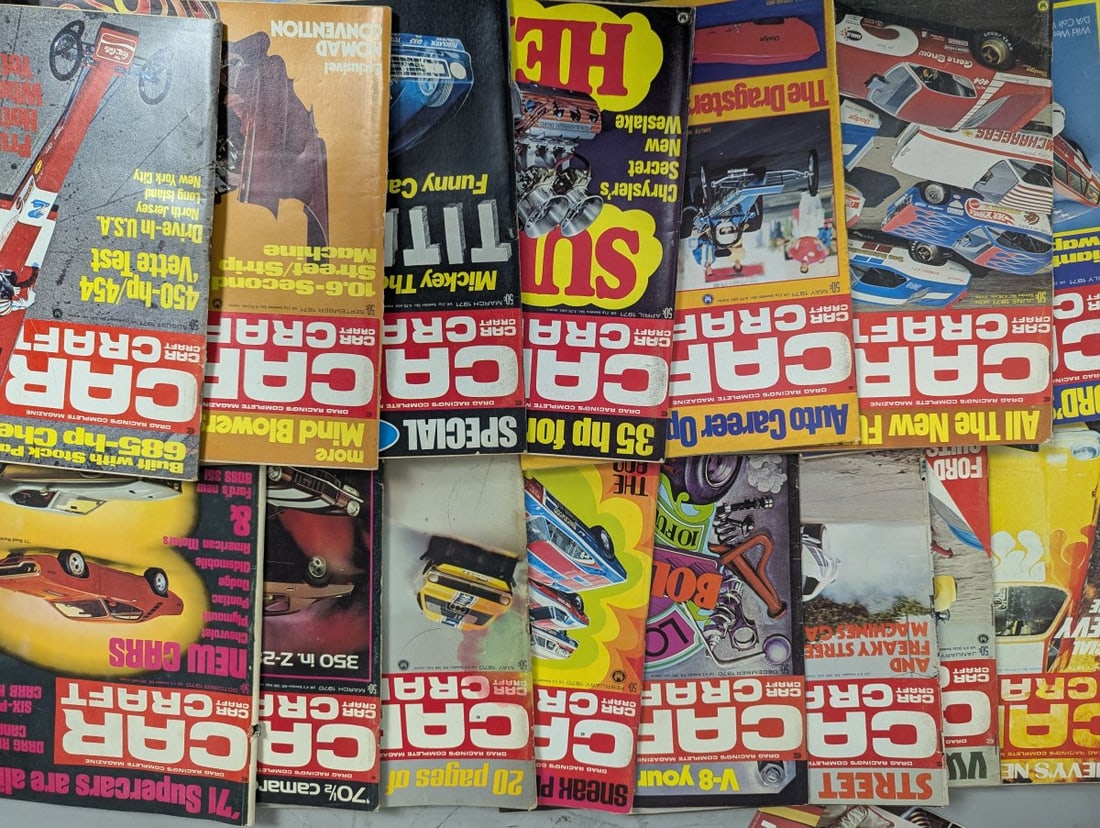 Vintage Collection of 54 Magazines Car Craft Sports Cars Illustrated 1950s-1970s - 4