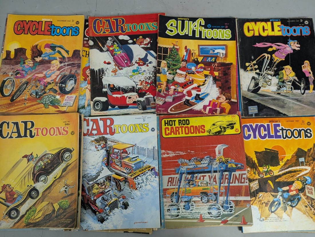 Lot of 30 Vintage Cartoon Magazines CARtoons DRAG Cartoons by Petersen Publishing - 3