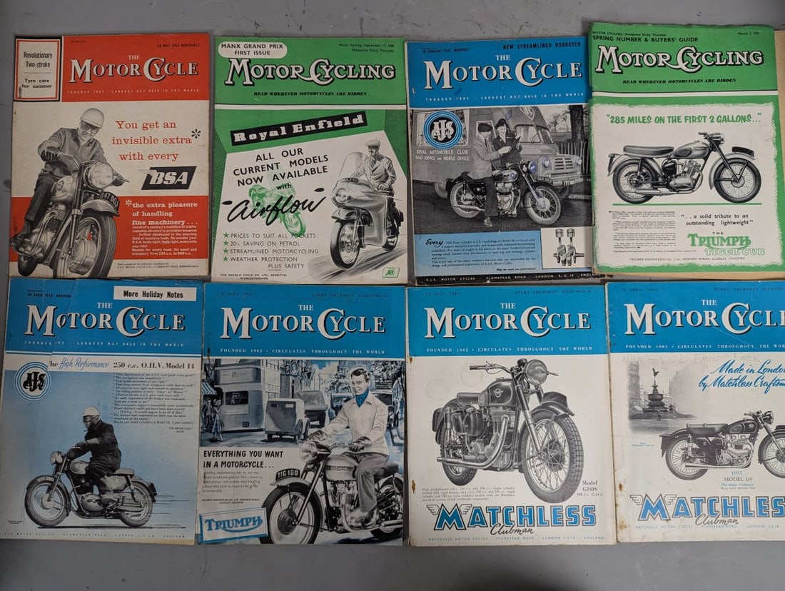 Lot of Vintage British Motorcycle Magazines The Motor Cycle Motor Cycling Collection - 2