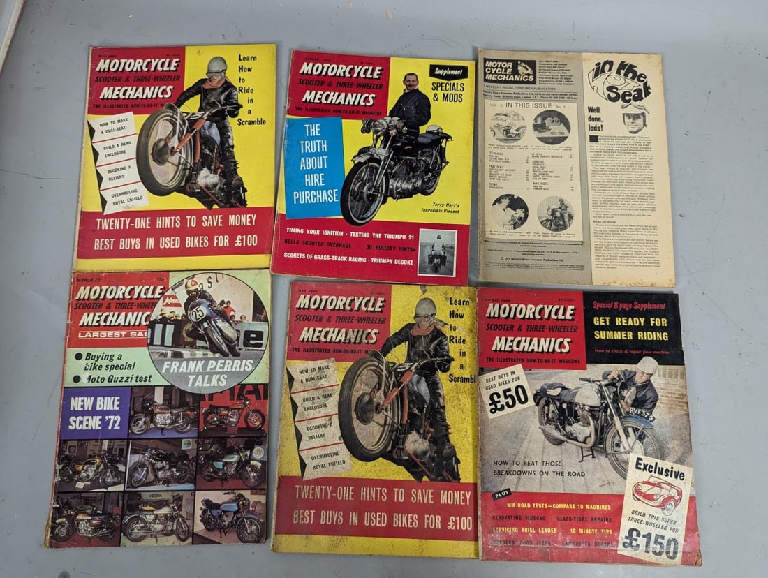 Lot of Vintage Motorcycle Mechanics Magazines by Mercury House Publications Ltd - 2