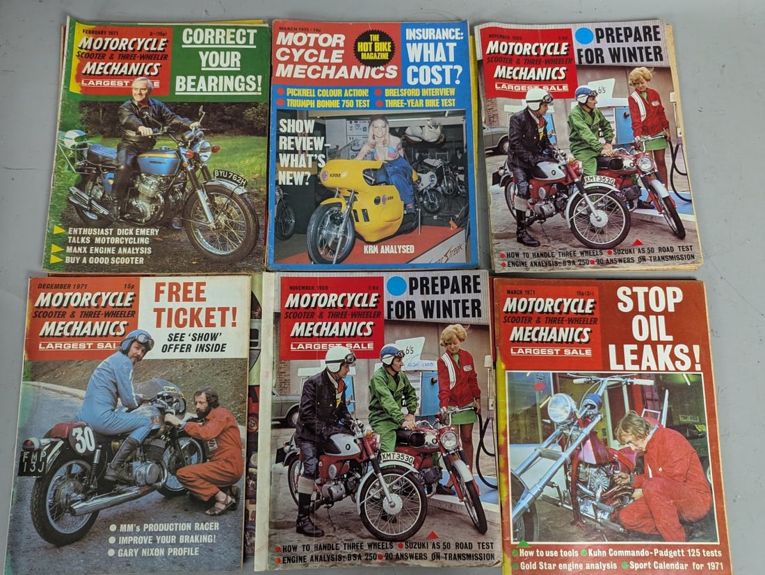 Lot of Vintage Motorcycle Mechanics Magazines by Mercury House Publications Ltd - 3