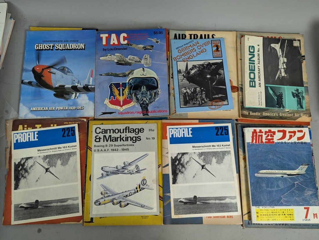 Lot of 40 Vintage Aviation Magazines Including Air Progress and Air Trails - 4