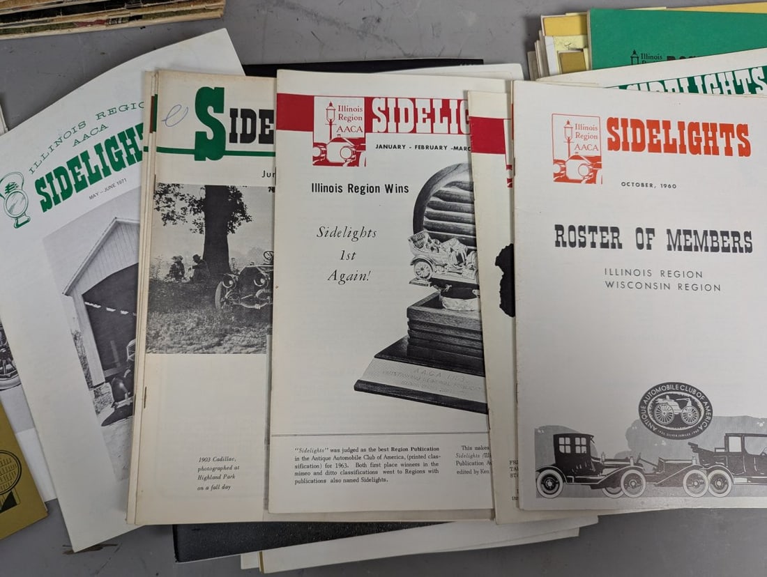 Vintage American Automotive Magazines Collection from 1950s-1960s, Includes Bulb Horn & Sidelights - 3