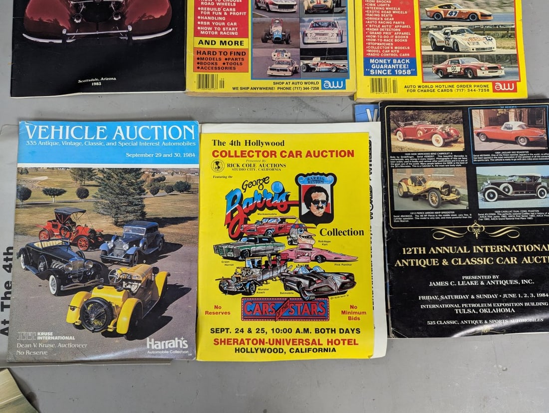 Lot of 9 Vintage Automotive Auction Catalogs including George Barris and Harrah's Collection - 3