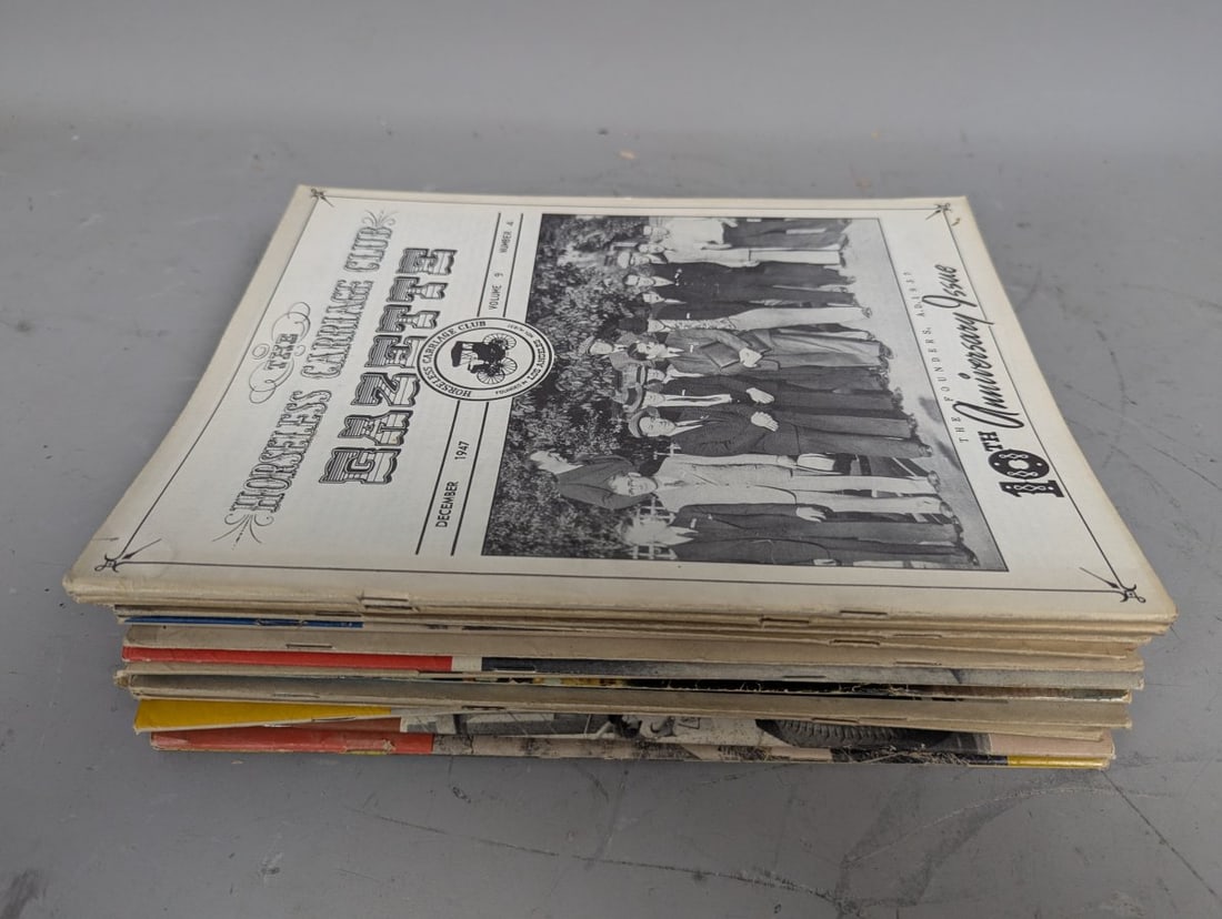 Lot of 18 Vintage Horseless Carriage Club Gazette Magazines 1940s 1950s Collection: **Important** Please read below description on how to avoid high shipping costs. Discover this remarkable Lot of 18 vintage 'The Horseless Carriage Club Gazette' magazines from the 1940s to the