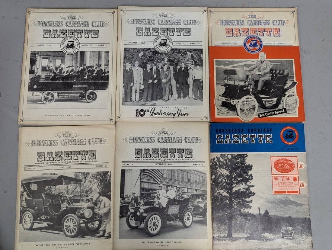 Lot of 18 Vintage Horseless Carriage Club Gazette Magazines 1940s 1950s Collection - 2