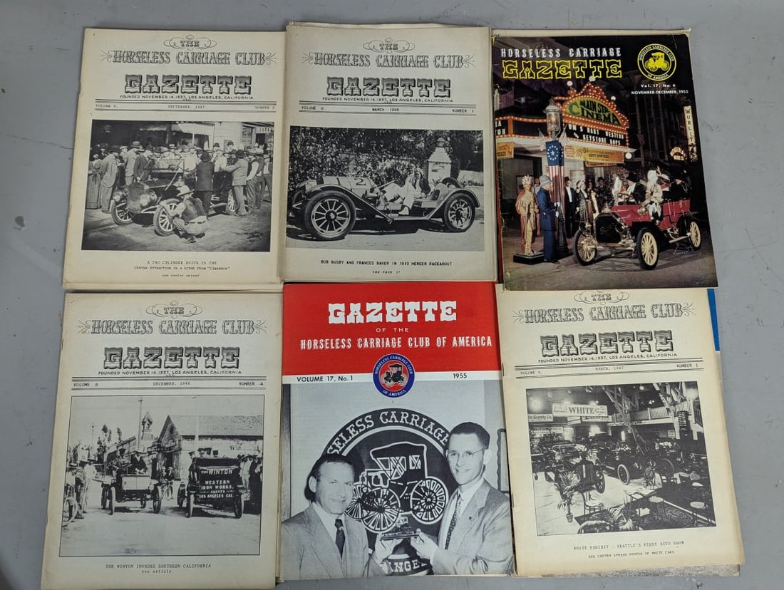 Lot of 18 Vintage Horseless Carriage Club Gazette Magazines 1940s 1950s Collection - 3