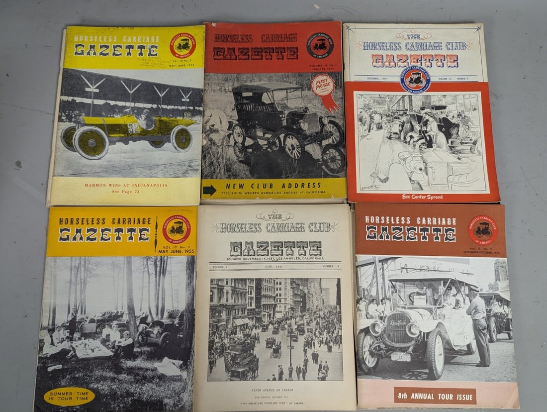 Lot of 18 Vintage Horseless Carriage Club Gazette Magazines 1940s 1950s Collection - 4