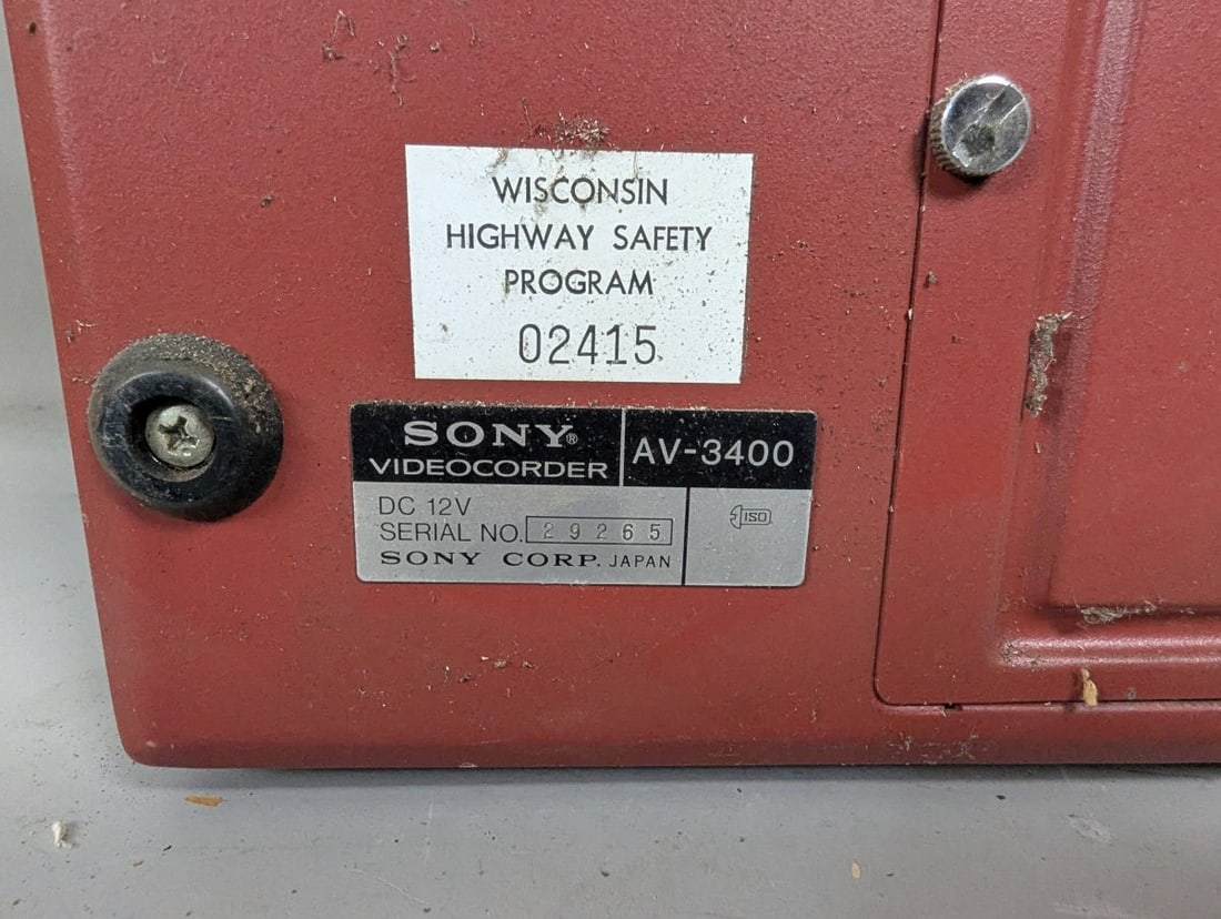 Sony Videocorder AV-3400 Portable Video Recorder Vintage for Parts or Restoration - 6
