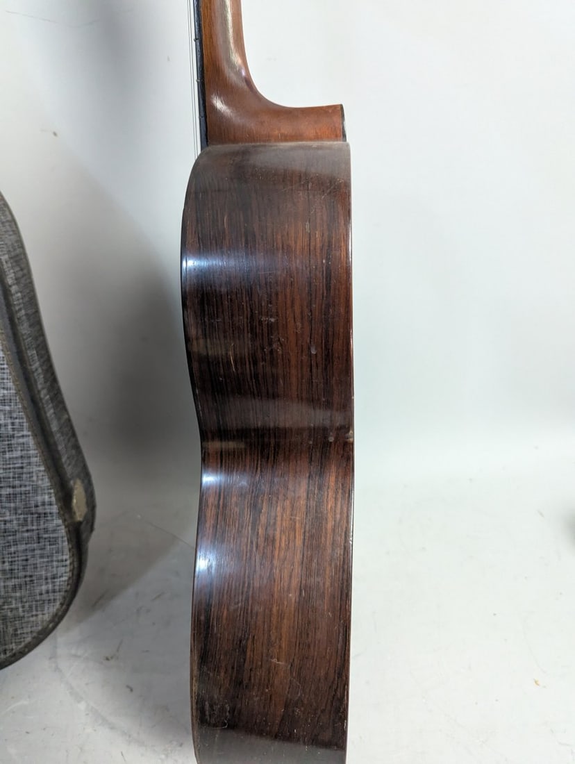 George Bauer Antique Parlor Guitar with Chipboard Case Project Instrument Rare Finds - 7