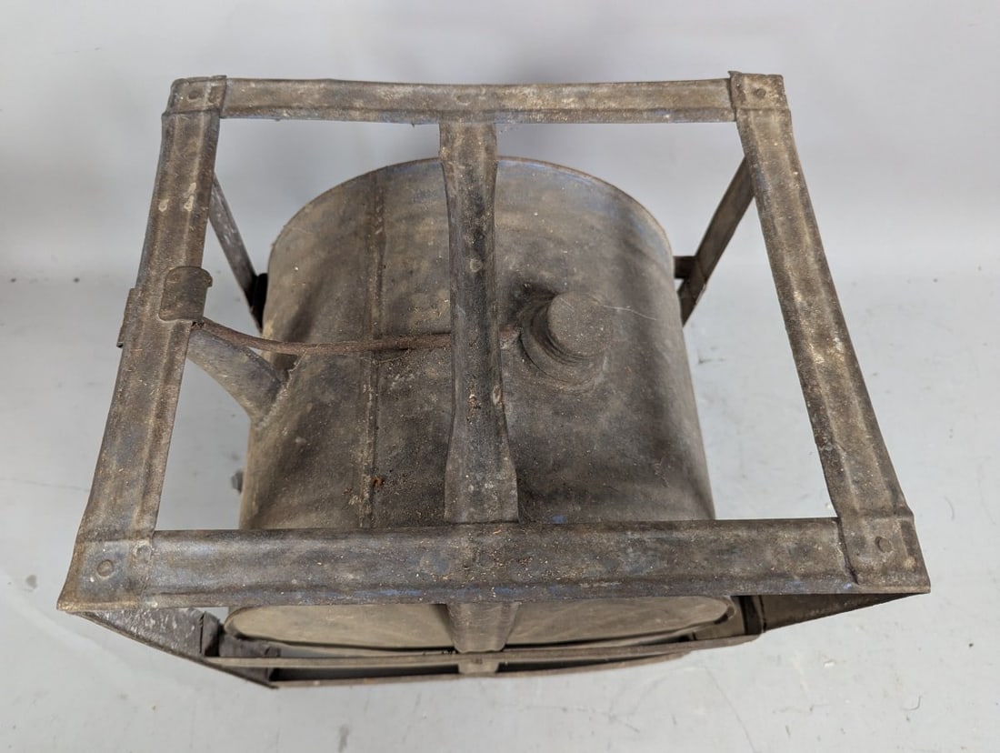 Antique Brown Stamping Co. Tilting Kerosene Oil Can Farmhouse Decor Primitive Collectible - 2