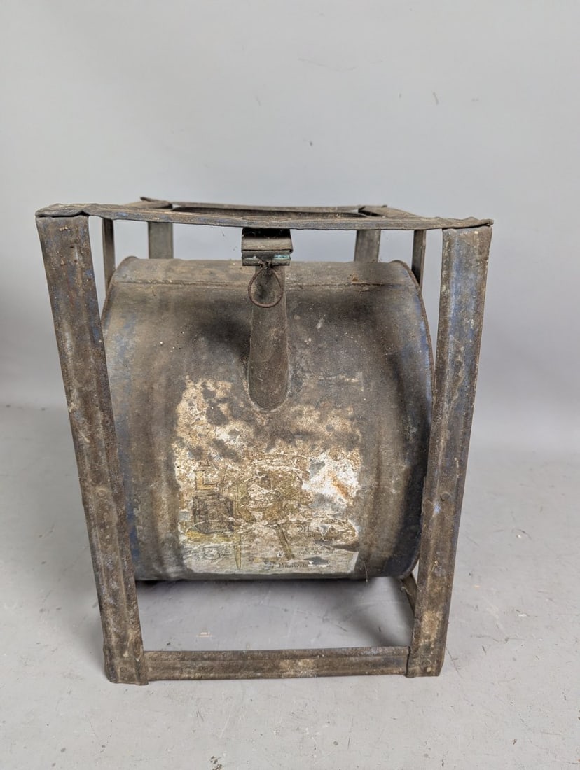 Antique Brown Stamping Co. Tilting Kerosene Oil Can Farmhouse Decor Primitive Collectible - 5
