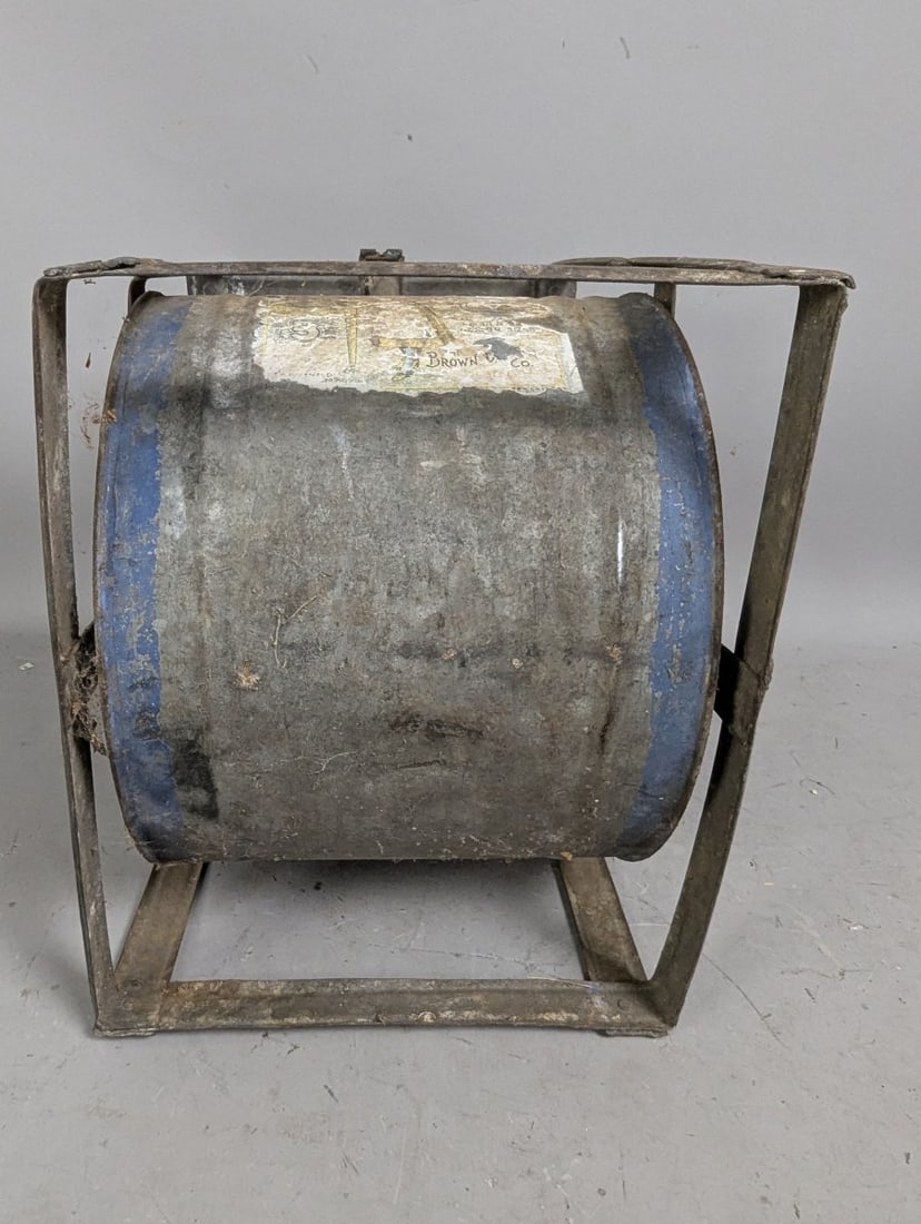 Antique Brown Stamping Co. Tilting Kerosene Oil Can Farmhouse Decor Primitive Collectible - 7