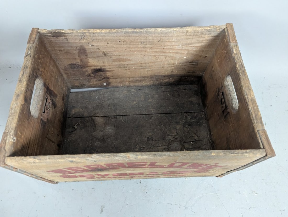 Vintage Werbelow's Beverages Wooden Crate Rustic Home Decor Collectible Advertising - 2