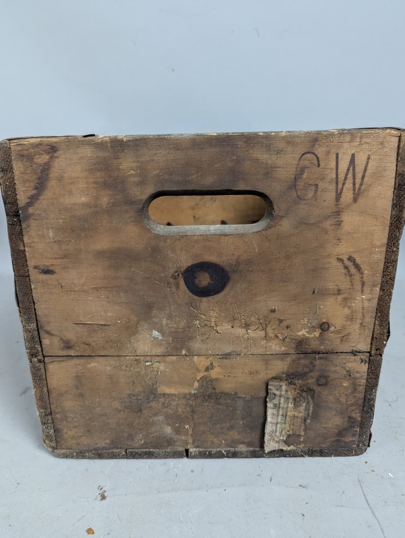 Vintage Geo Walter Brewing Co Wooden Beer Crate Appleton WI Collectible Decor - 3